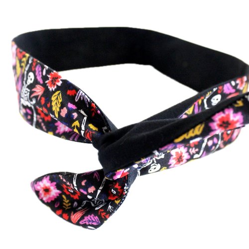 Bandeau cheveux rigide squelettes et êtes de mort