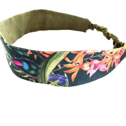Bandeau cheveux femme tropical vert