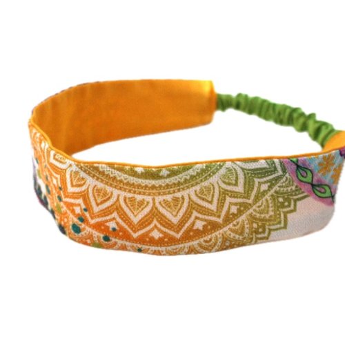 Bandeau cheveux enfant mandala multicolore