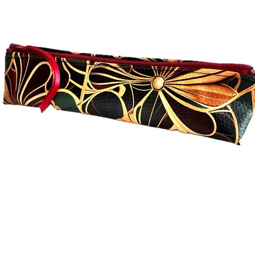 Trousse brosse à dents et dentifrice simili fleurs multicolores