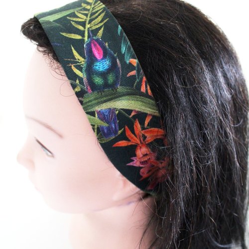 Bandeau cheveux femme tropical vert