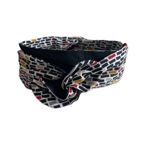 Bandeau cheveux rigide femme graphique multicolore