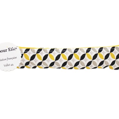 Trousse brosse à dents jaune et noire