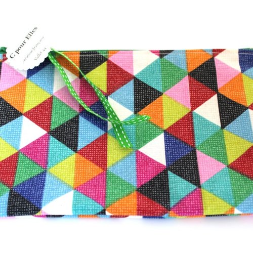 Trousse toile enduite graphique multicolore