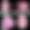 La vie en rose ll ☆ 60 images digitales rondes 25 et 20 mm ovales 18x25 et 13x18 mm chat cat flamant pink flamingo cabochon badge 