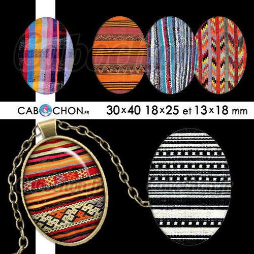 Rayures berbères ☆ 45 images digitales numériques ovales 30x40 18x25 et 13x18 mm rayure rayé stripe tribal motif page 