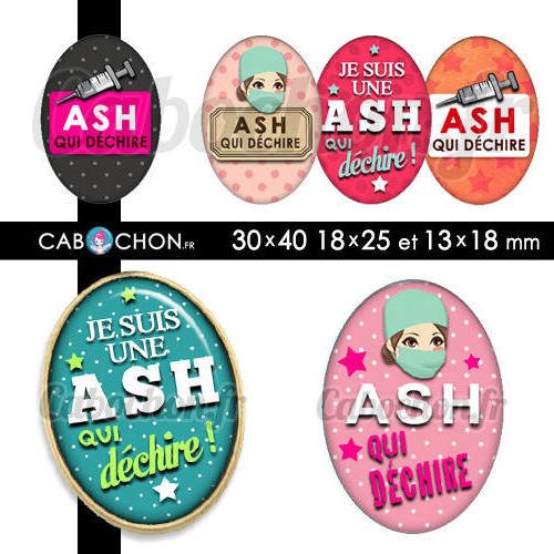 Ash qui déchire ! ☆ 45 images digitales numériques ovales 30x40 18x25 et 13x18 mm anesthesiste infirmiere amp ash page 