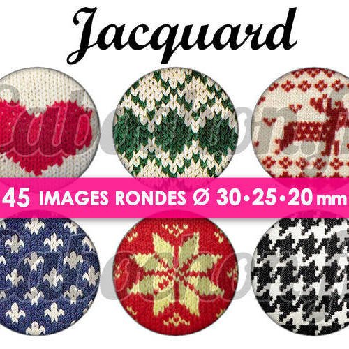 Jacquard -☆ 60 images digitales numériques rondes 25 et 20 mm et ovales 18x25 et 13x18 mm page d'images pour cabochons 