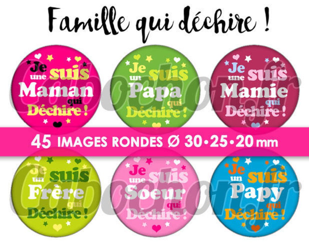 Super nounou ! ll ☆ 45 images digitales numériques ovales 30x40 18x25 et  13x18 mm page cabochons - Un grand marché