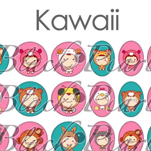 ° kawaii ° - planche numérique digitale à imprimer - 60 images à imprimer 
