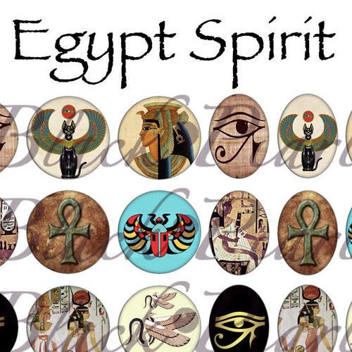 °egypt spirit° - page digitale pour cabochons - 60 images 
