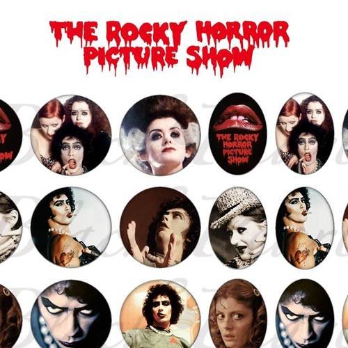 °the rocky horror° - page digitale pour cabochons - 60 images°