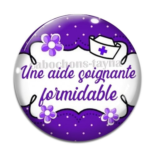Cabochon aide soignante résine - ou verre différente taille