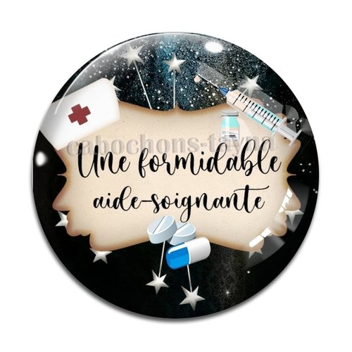 Cabochon aide soignante résine - ou verre différente taille
