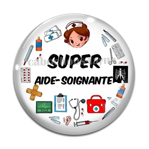 Cabochon aide soignante résine - ou verre différente taille