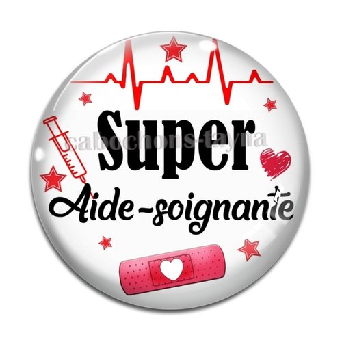 Cabochon aide soignante résine - ou verre différente taille