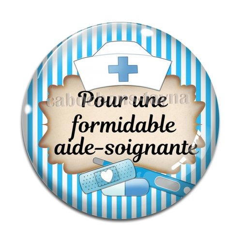 Cabochon aide soignante résine - ou verre différente taille