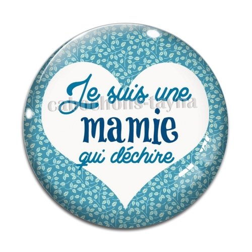 Cabochon mamie qui déchire résine - ou verre différente taille