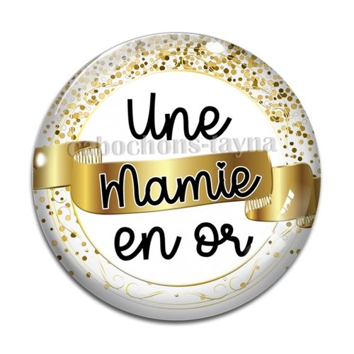 Cabochon mamie en or résine - ou verre différente taille