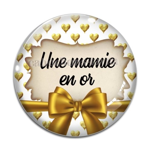 Cabochon mamie en or résine - ou verre différente taille