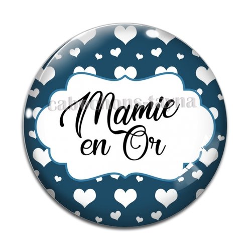 Cabochon mamie en or résine - ou verre différente taille