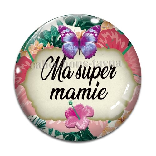 Cabochon super mamie  résine - ou verre différente taille