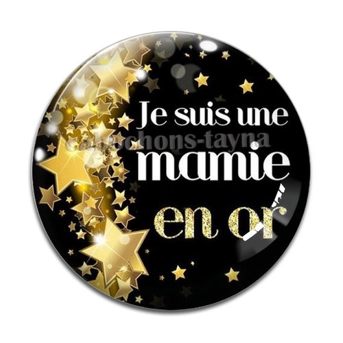 Cabochon mamie en or résine - ou verre différente taille
