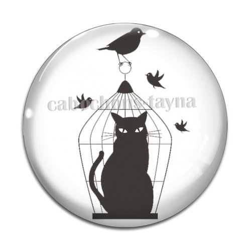 Cabochon chat résine - ou verre différente taille