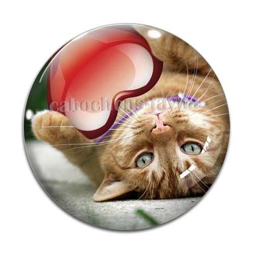Cabochon chat résine - ou verre différente taille