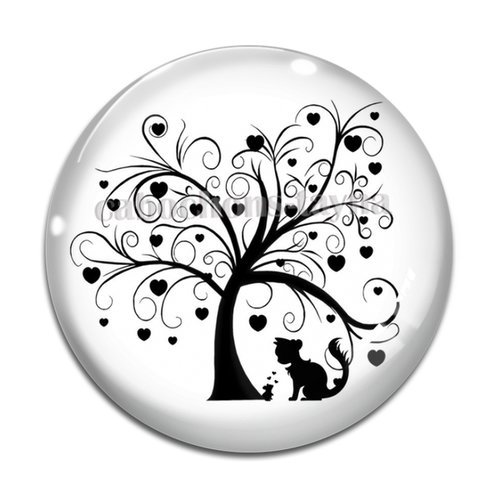 Cabochon chat résine - ou verre différente taille