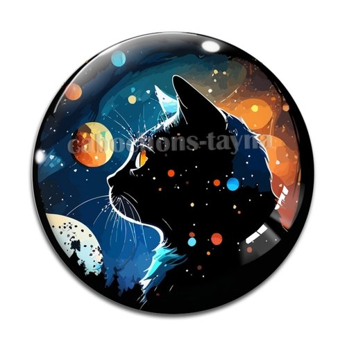Cabochon chat résine - ou verre différente taille