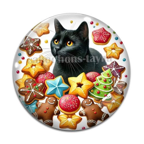 Cabochon chat résine - ou verre différente taille