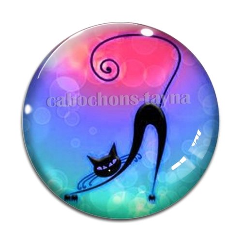 Cabochon chat résine - ou verre différente taille