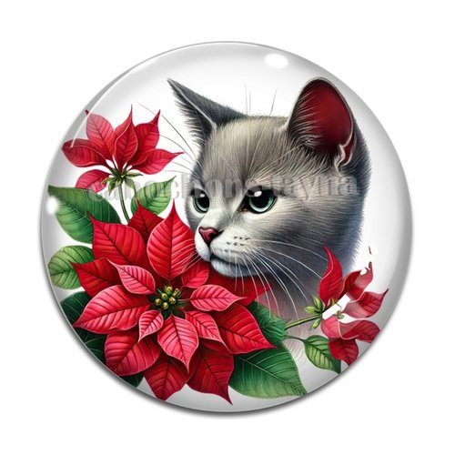 Cabochon chat résine - ou verre différente taille