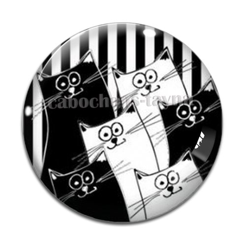 Cabochon chat résine - ou verre différente taille