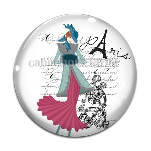 Cabochon femme mode résine - ou verre différente taille