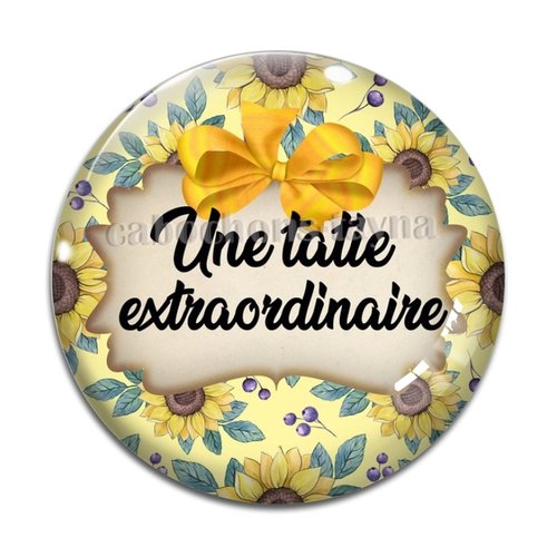 Cabochon tatie extraordinaire résine - ou verre différente taille