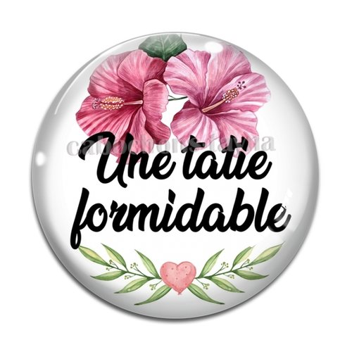 Cabochon tatie formidable résine - ou verre différente taille