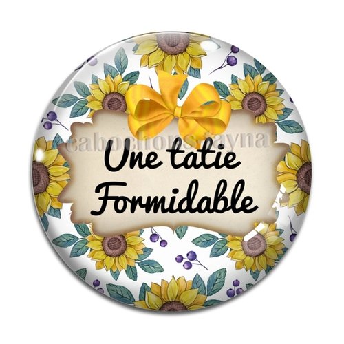 Cabochon tatie formidable résine - ou verre différente taille