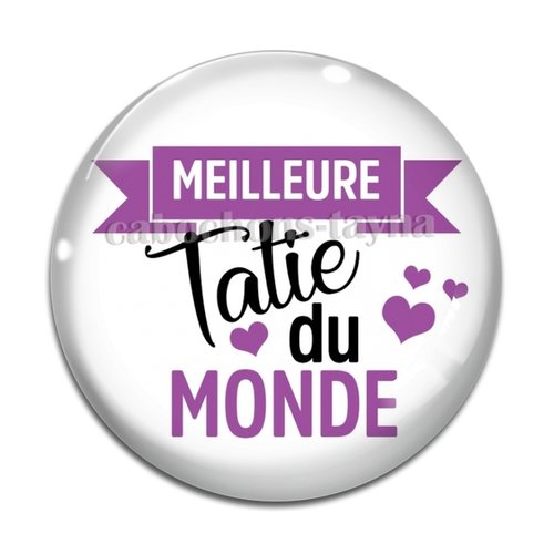 Cabochon meilleure tatie résine - ou verre différente taille