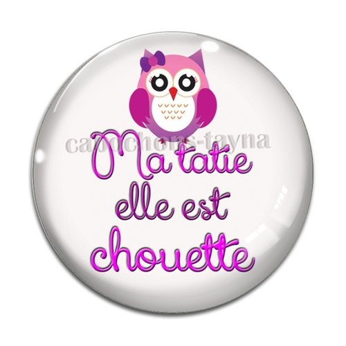 Cabochon tatie chouette résine - ou verre différente taille
