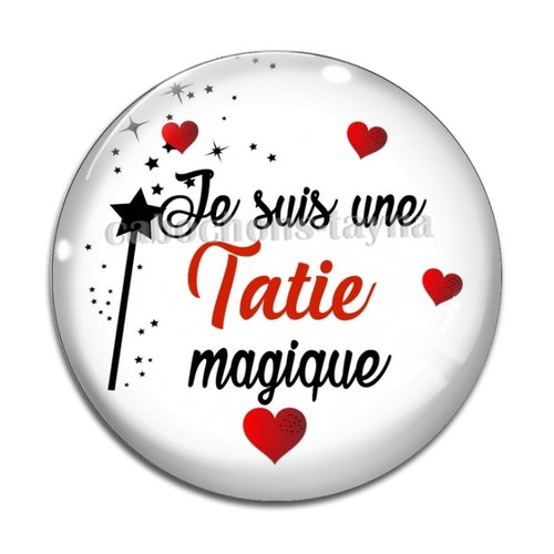 Cabochon tatie magique résine - ou verre différente taille