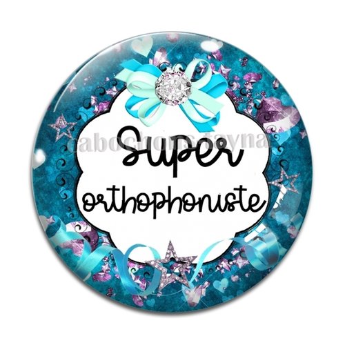 Cabochon super orthophoniste résine - ou verre différente taille