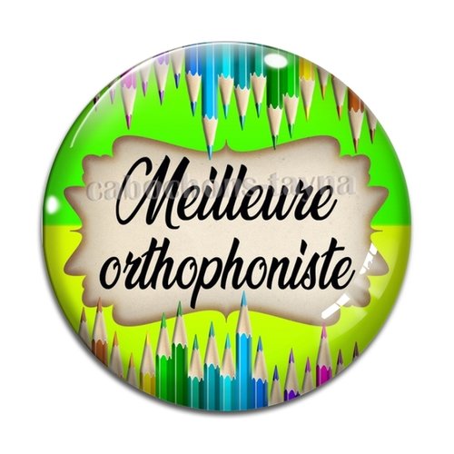 Cabochon meilleur orthophoniste résine - ou verre différente taille