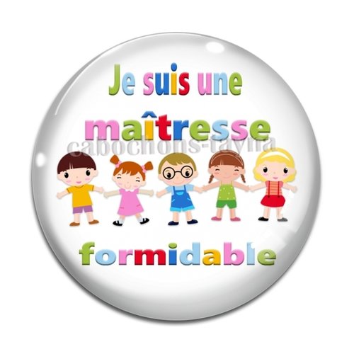 Cabochon maîtresse formidable résine - ou verre différente taille