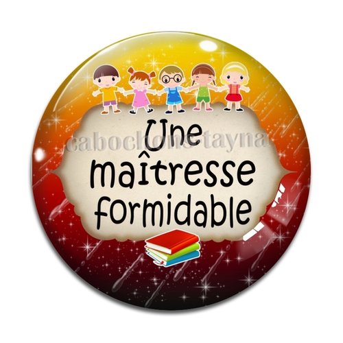 Cabochon maîtresse formidable résine - ou verre différente taille