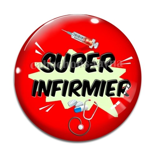 Cabochon super infirmier résine - ou verre différente taille