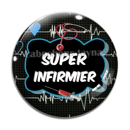 Cabochon super infirmier résine - ou verre différente taille