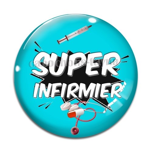 Cabochon super infirmier résine - ou verre différente taille