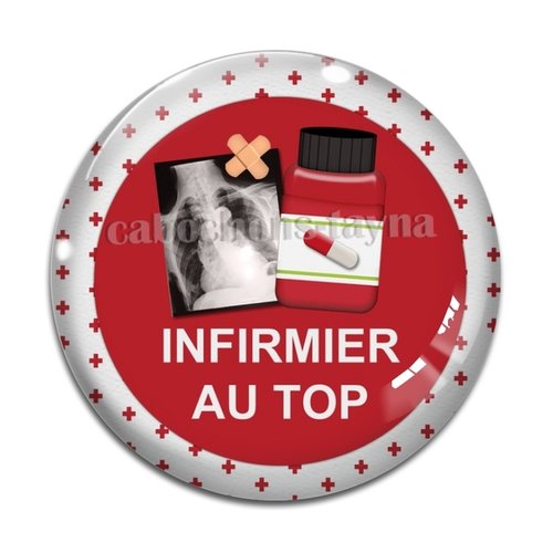 Cabochon infirmier au top résine - ou verre différente taille